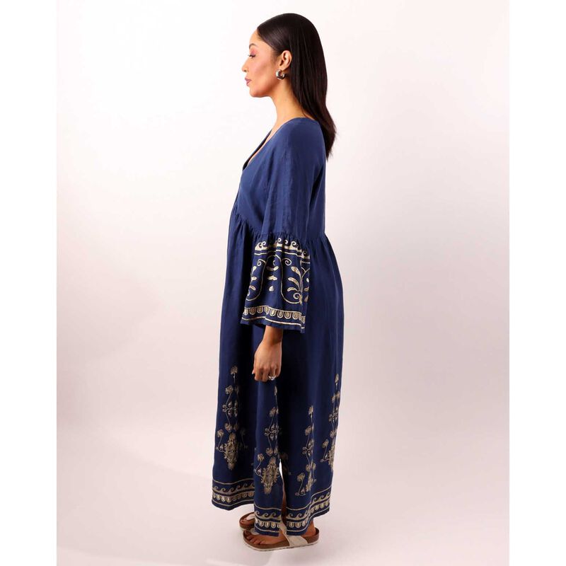 Aether Concept Navy Gold Dress image number 3